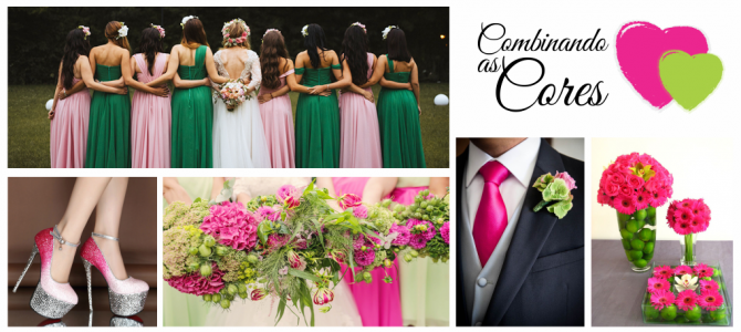 Casamento com decoração Rosa e Verde