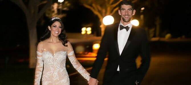 A terceira comemoração de casamento do Michael Phelps